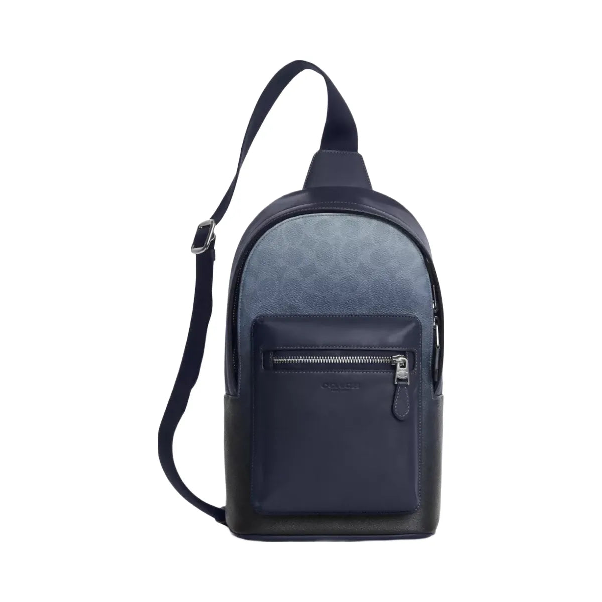 Coach West Pack In Ombre Signature Canvas in Silver Blue