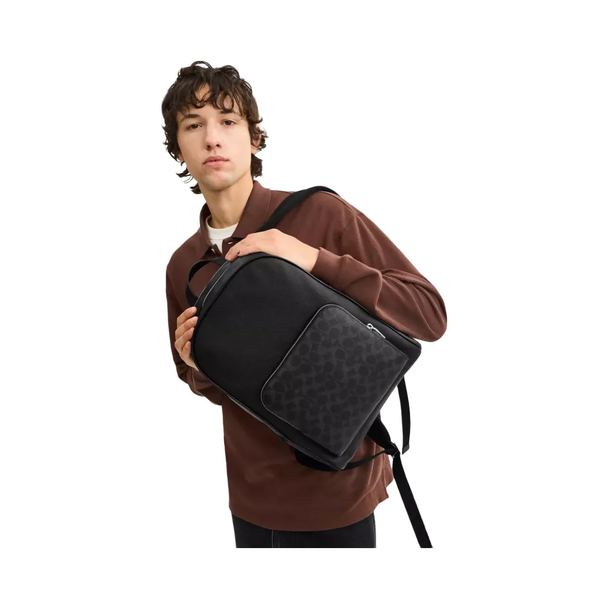 Coach Wade Backpack In Signature Canvas in Black Signature