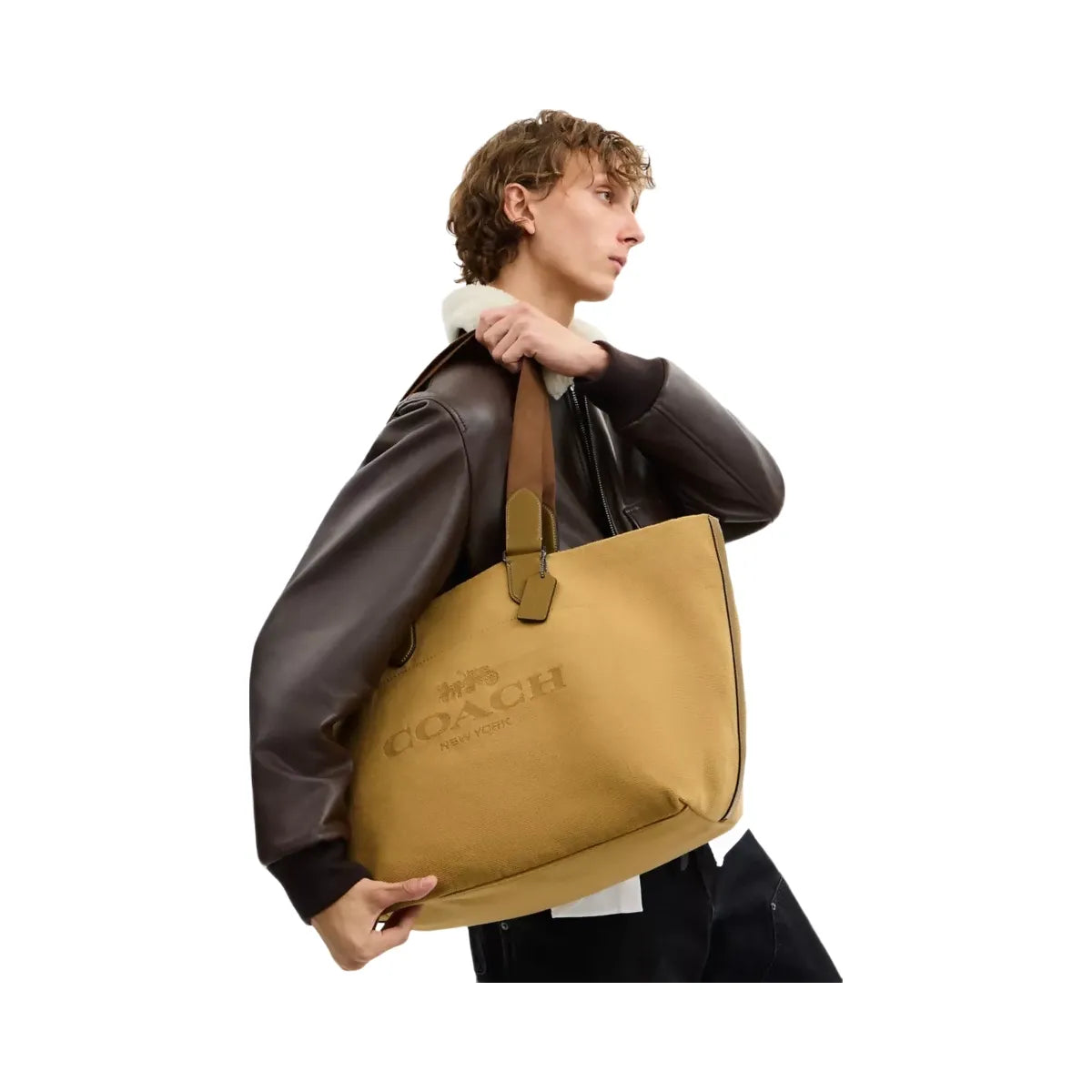 Coach Tour Tote Bag in Gunmetal Trench Multi