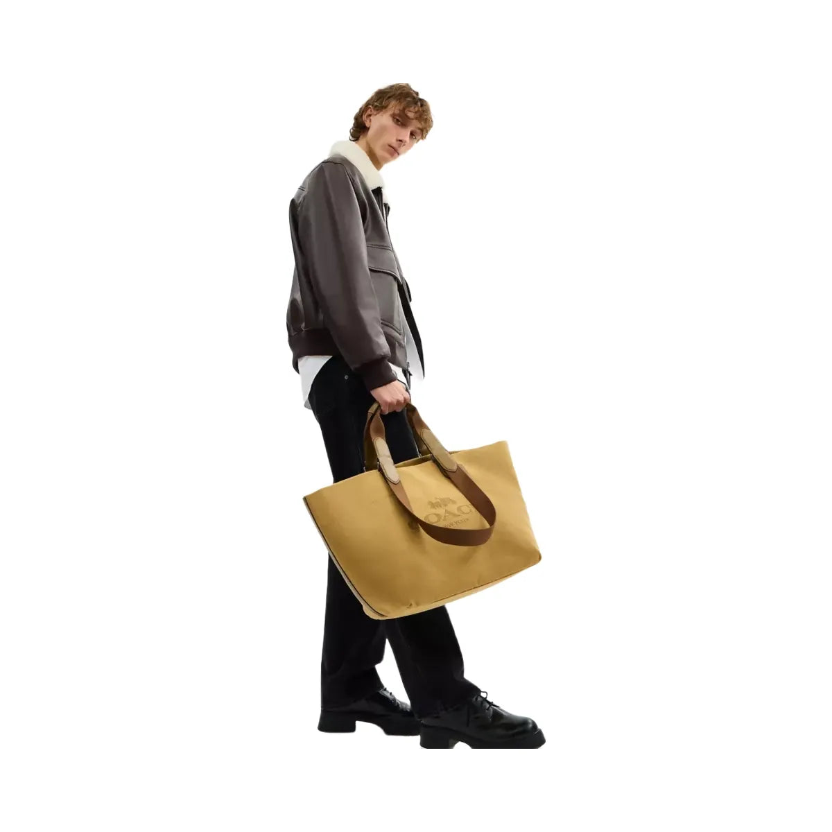 Coach Tour Tote Bag in Gunmetal Trench Multi
