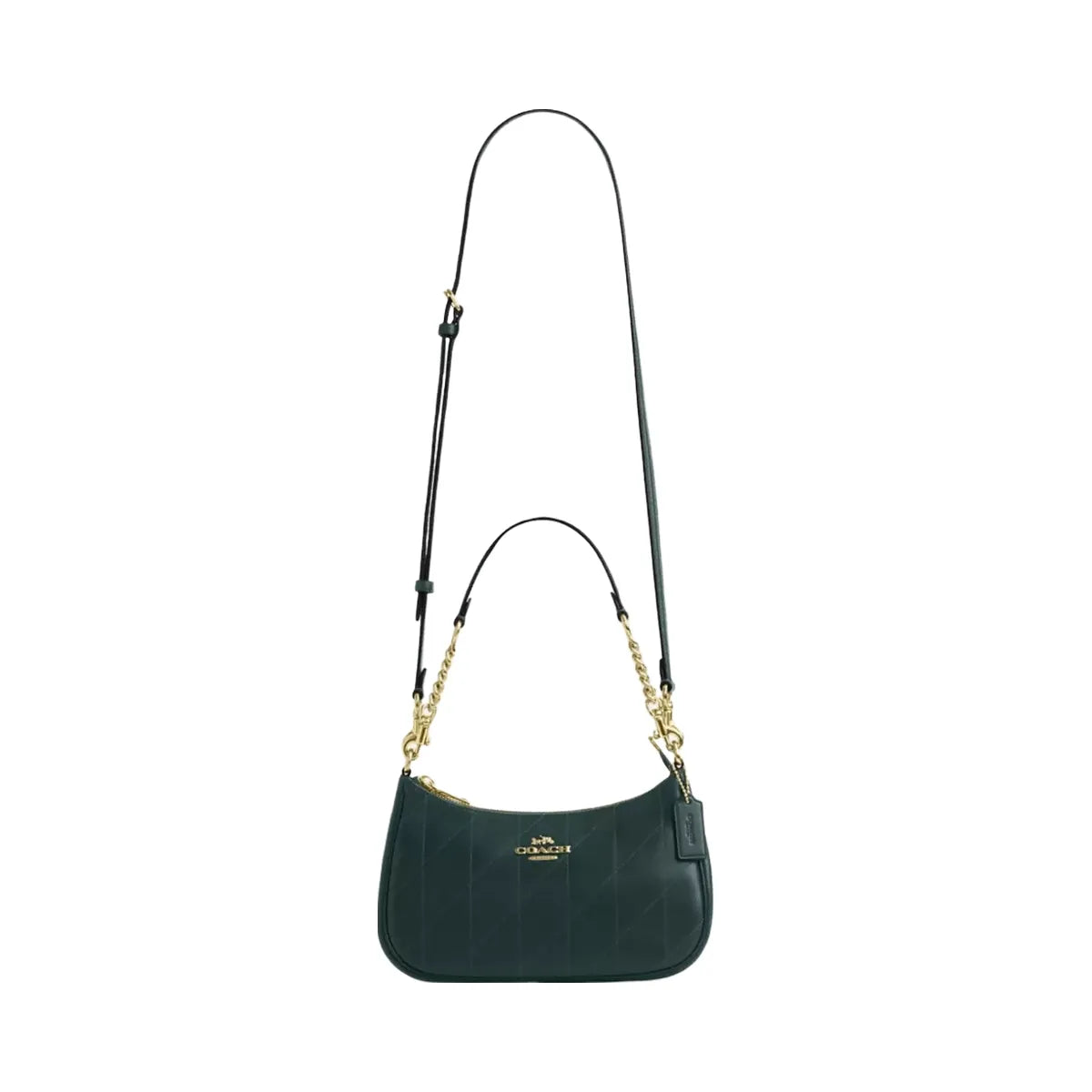 Coach Teri Shoulder Bag With Quilting in Gold Dark Teal
