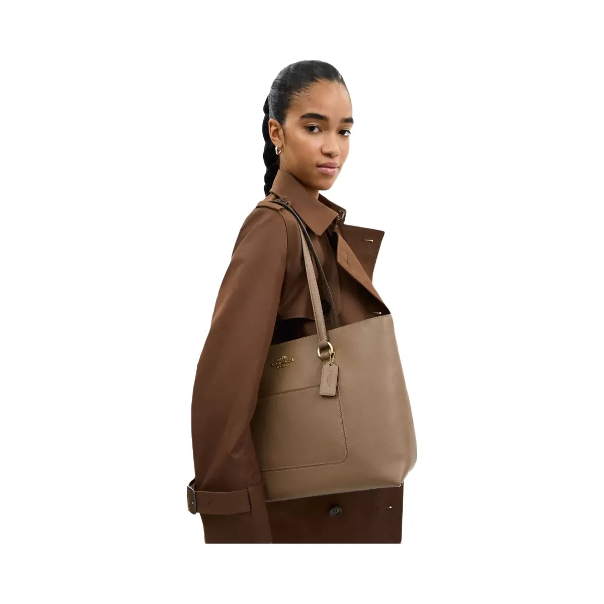 Coach Station Tote Bag in Gold Dark Stone