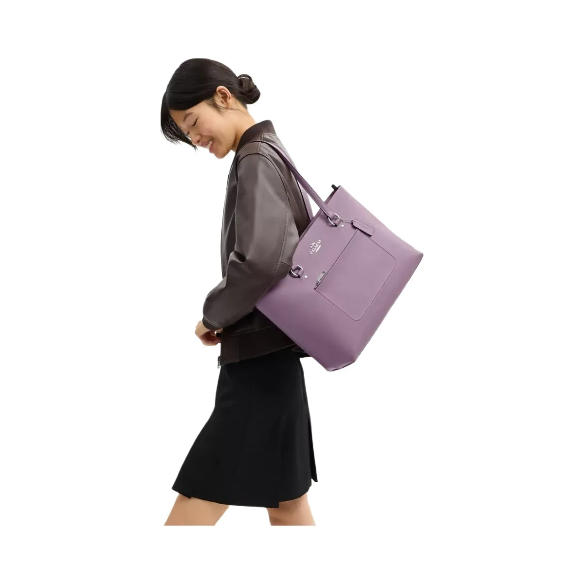 Coach Station Tote Bag in Silver Jasmine