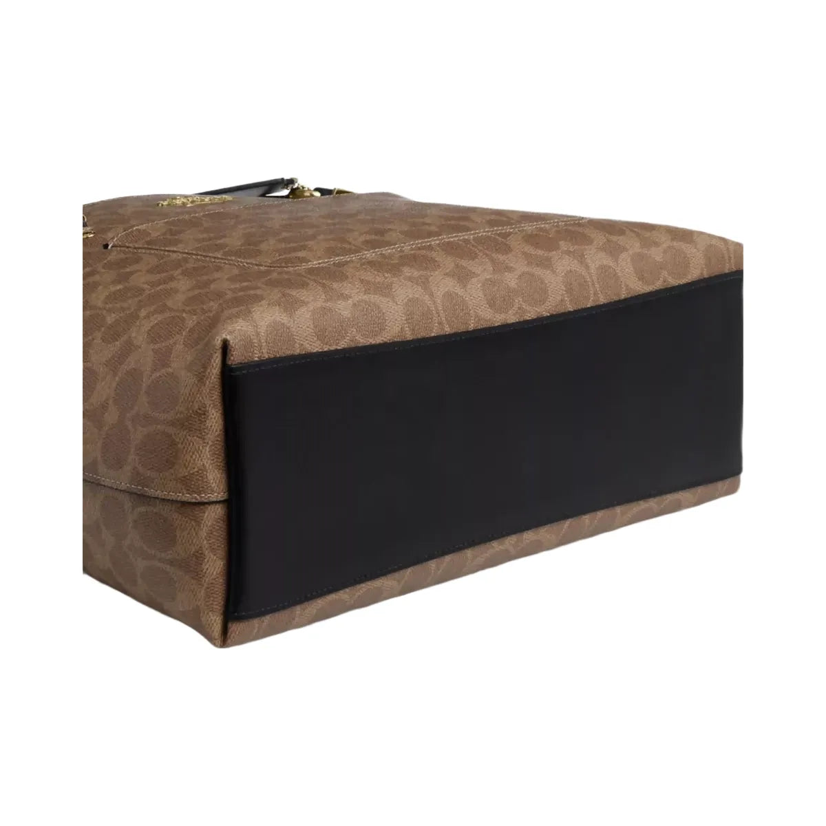 Coach Station Tote Bag In Signature Canvas in Gold Tan Black