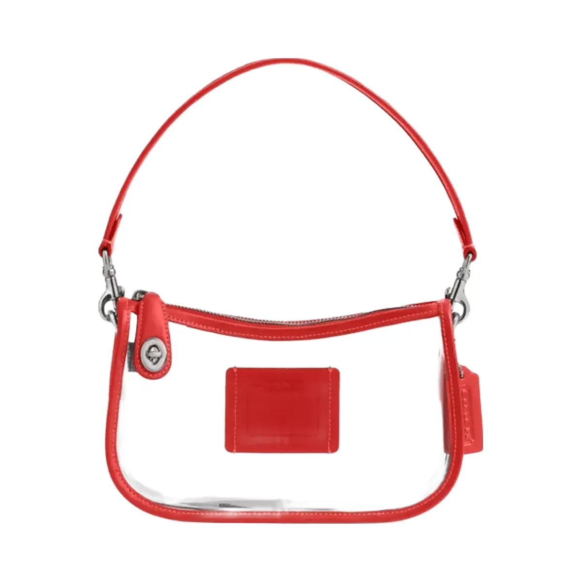 Coach Stadium Swinger Bag in Silver Sport Red