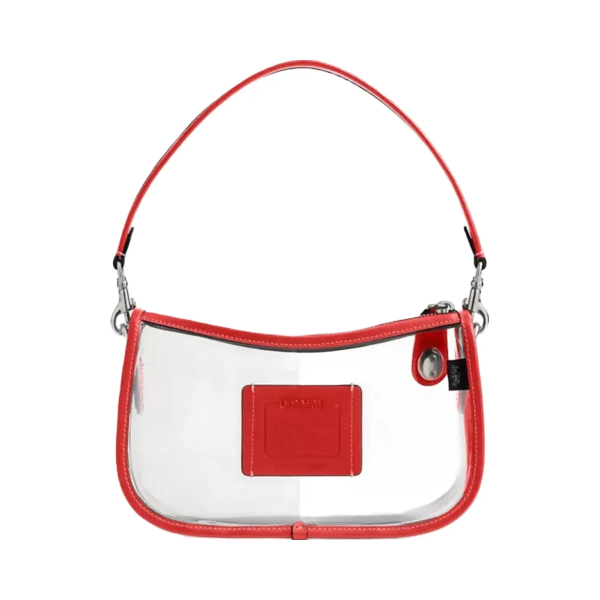 Coach Stadium Swinger Bag in Silver Sport Red