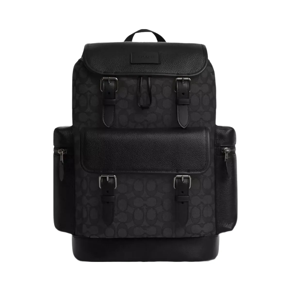 Coach Sprint Backpack In Signature Jacquard in Black Copper Black