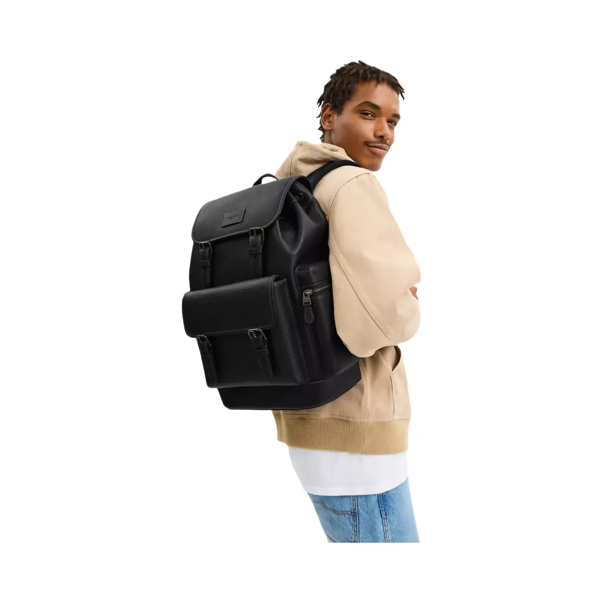 Coach Sprint Backpack in Black Copper Finish Black Black