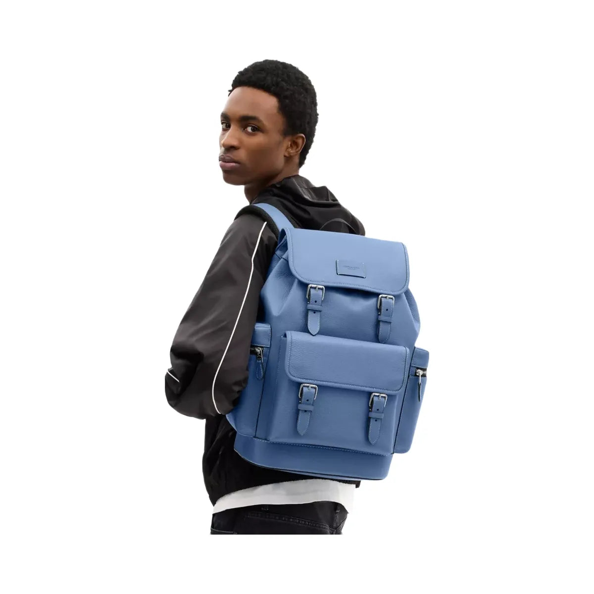 Coach Sprint Backpack in Silver Light Denim