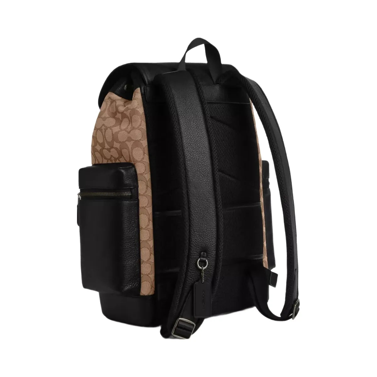 Coach Sprint Backpack In Signature Jacquard in Gunmetal Tan Black