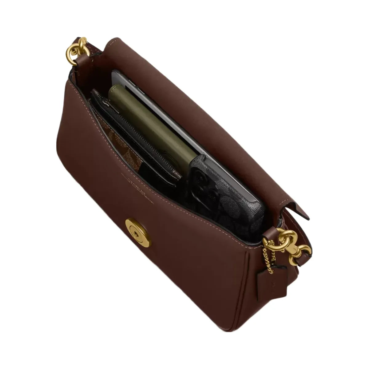 Coach Soft Tabby Shoulder Bag in Brass Maple