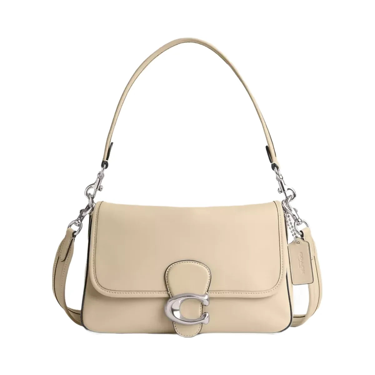 Coach Soft Tabby Shoulder Bag in Silver Ivory