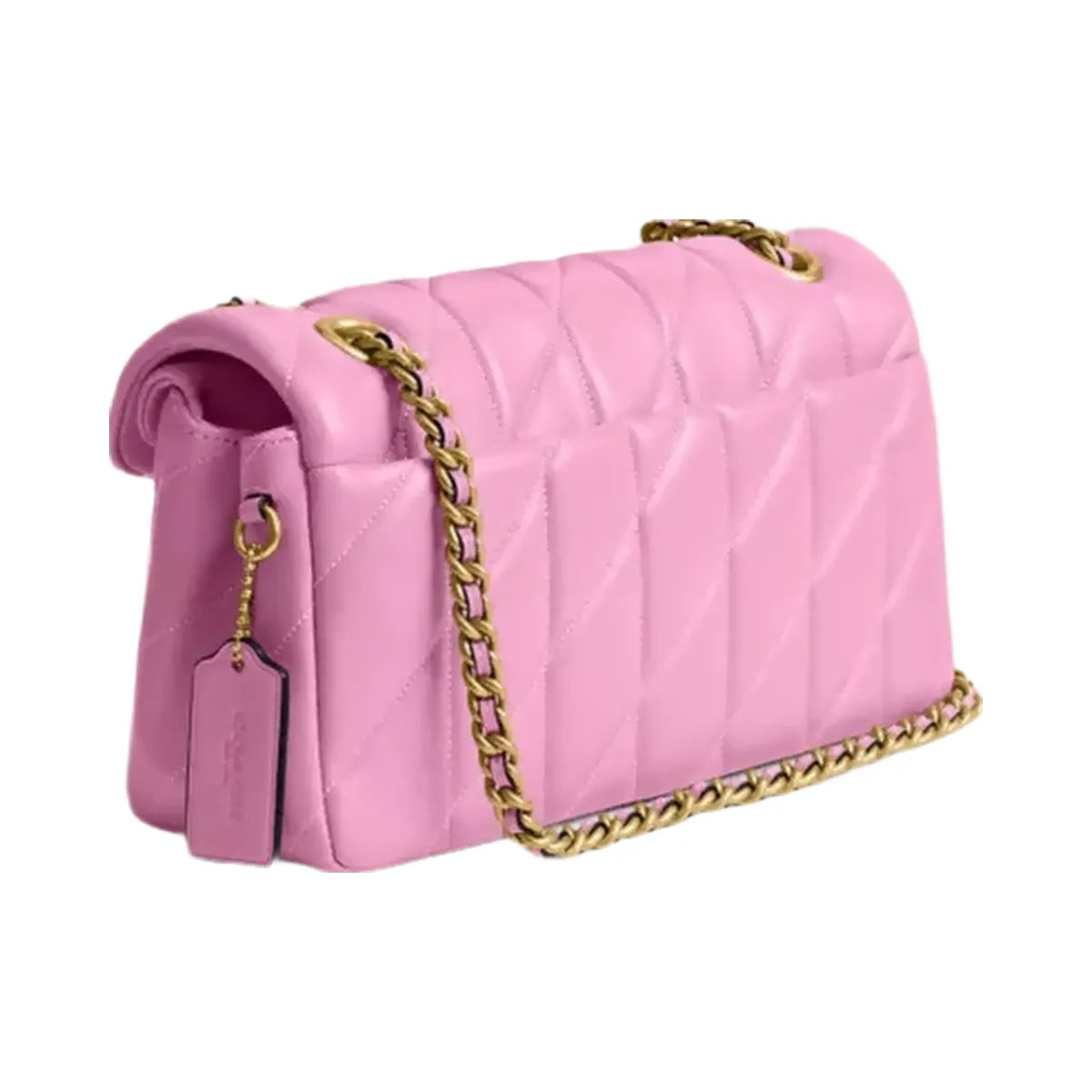 Coach Tabby Shoulder Bag 26 With Pillow Quilting in Brass Flower Pink