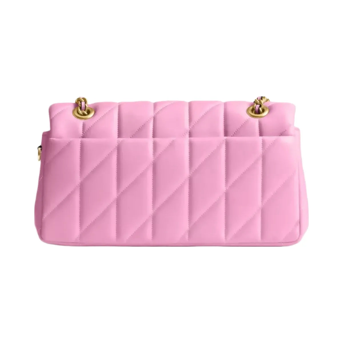 Coach Tabby Shoulder Bag 26 With Pillow Quilting in Brass Flower Pink