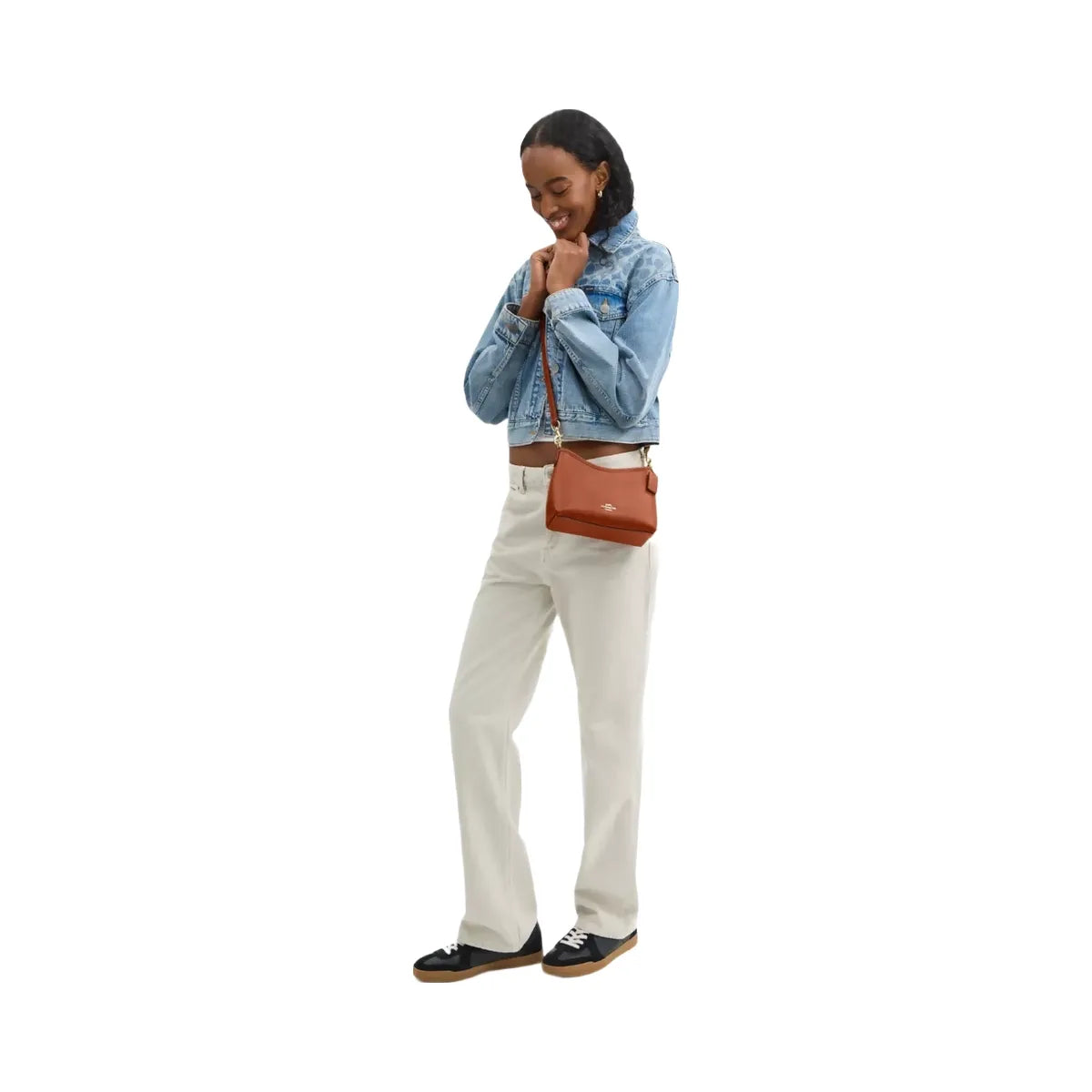 Coach Laurel Small Shoulder Bag in Gold Tan