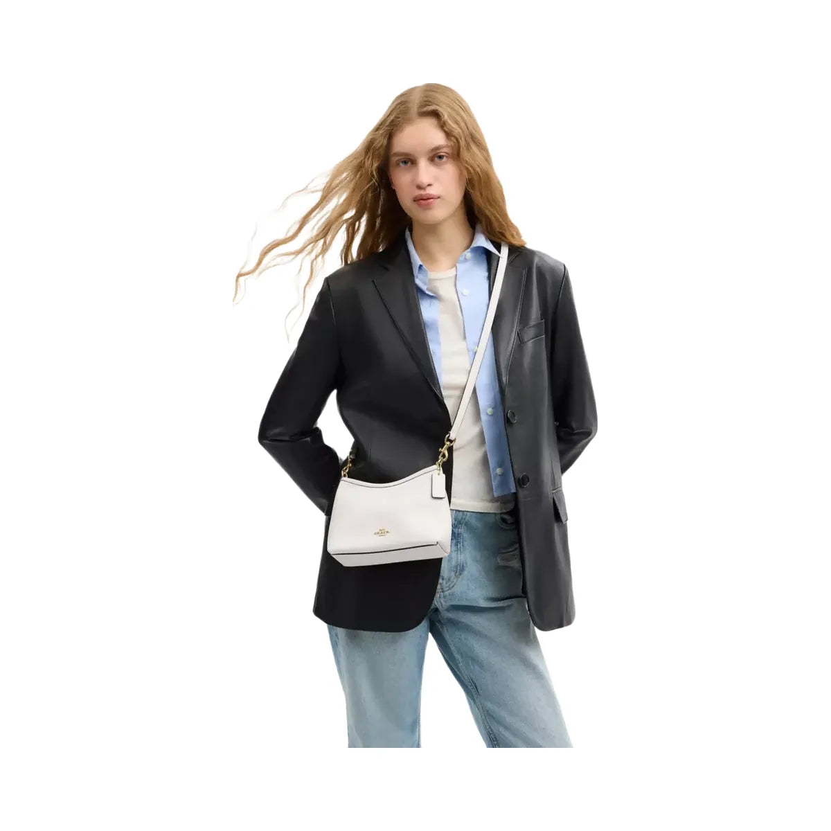 Coach Laurel Small Shoulder Bag in Gold Chalk