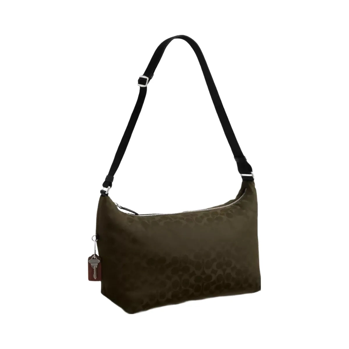 Coach Leo Crossbody In Signature Nylon in Dark Moss