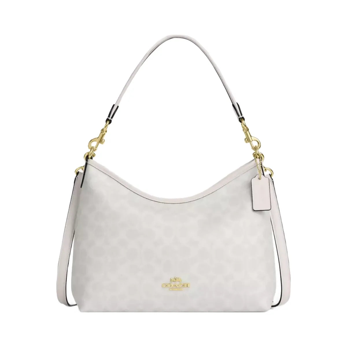 Coach Laurel Shoulder Bag In Signature Canvas in Gold White Chalk