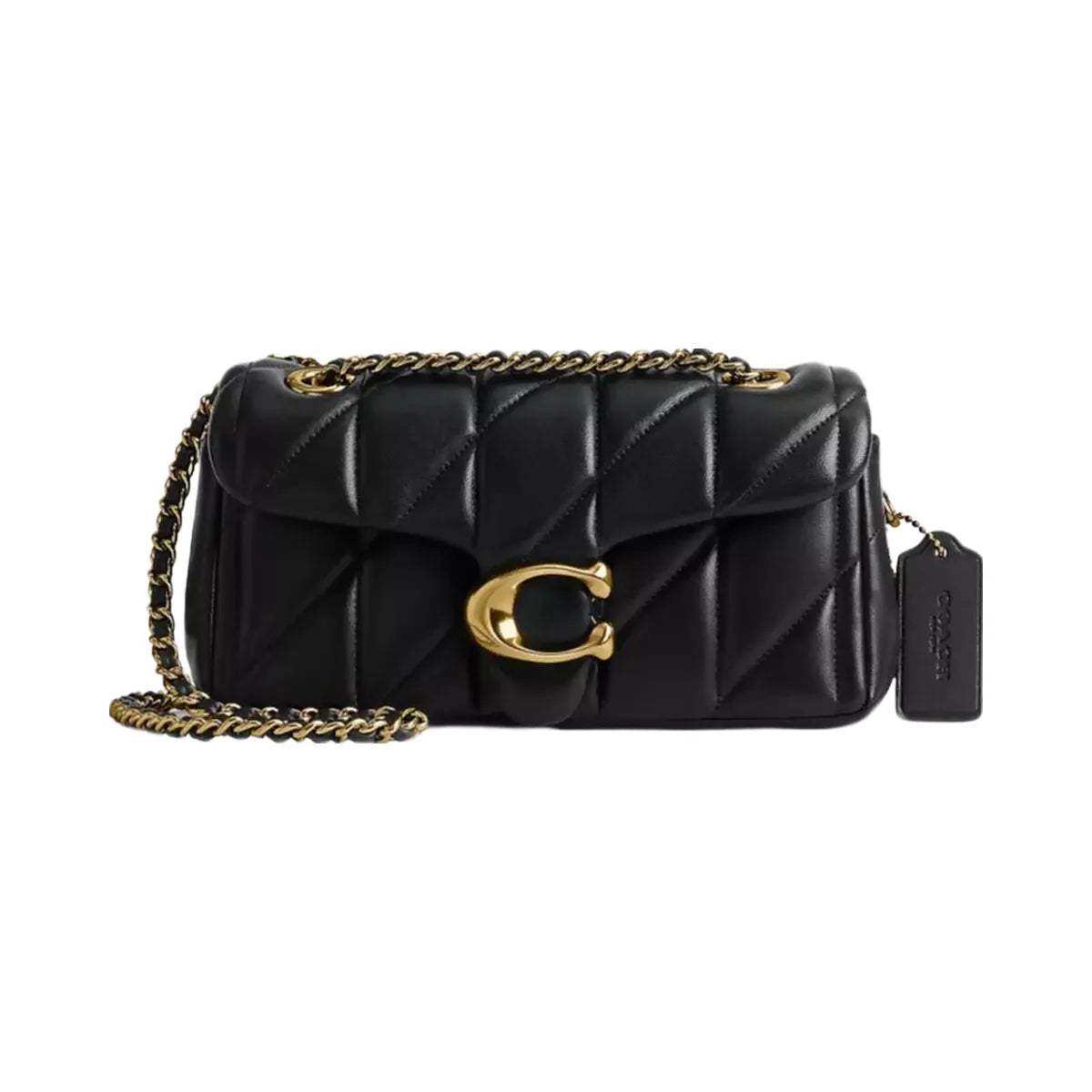Coach Tabby Shoulder Bag 20 With Pillow Quilting in Brass Black