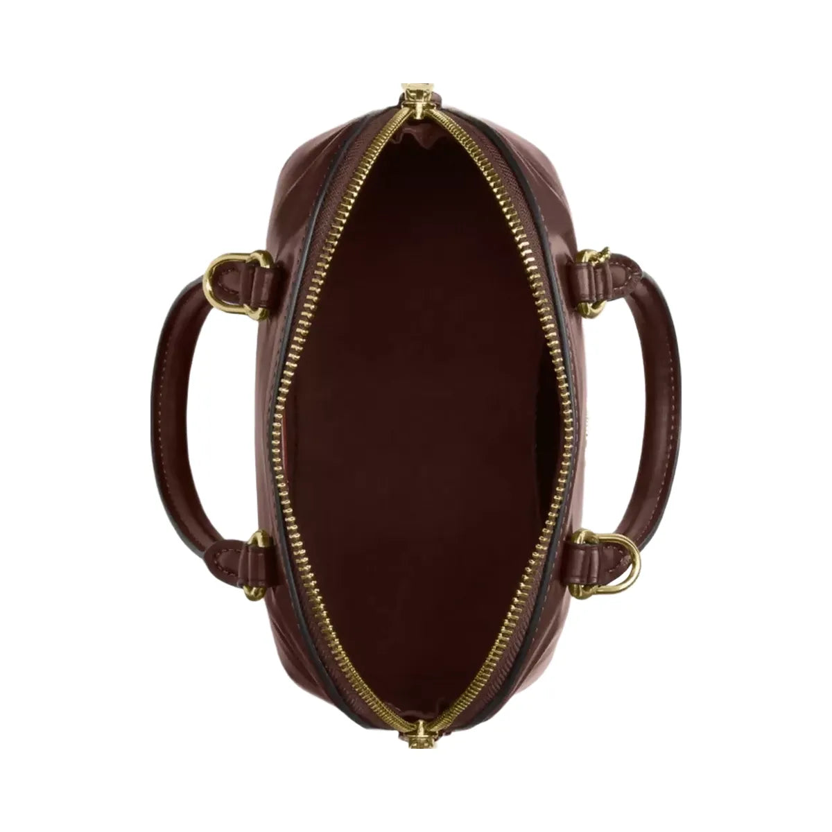 Coach Lara Mini Satchel Bag in Gold Maple