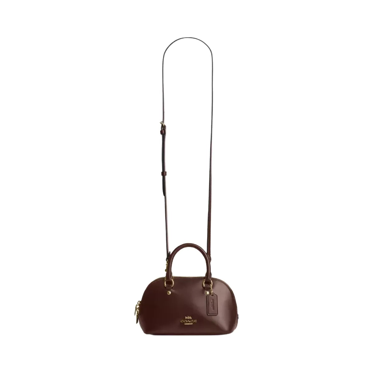 Coach Lara Mini Satchel Bag in Gold Maple