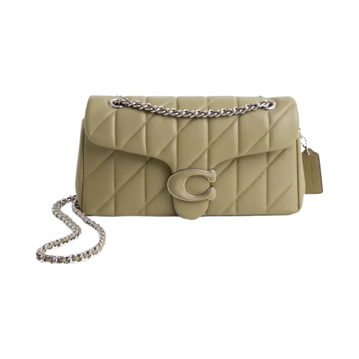 Coach Restored Tabby Shoulder Bag 26 With Quilting in Light Antique Nickel Moss