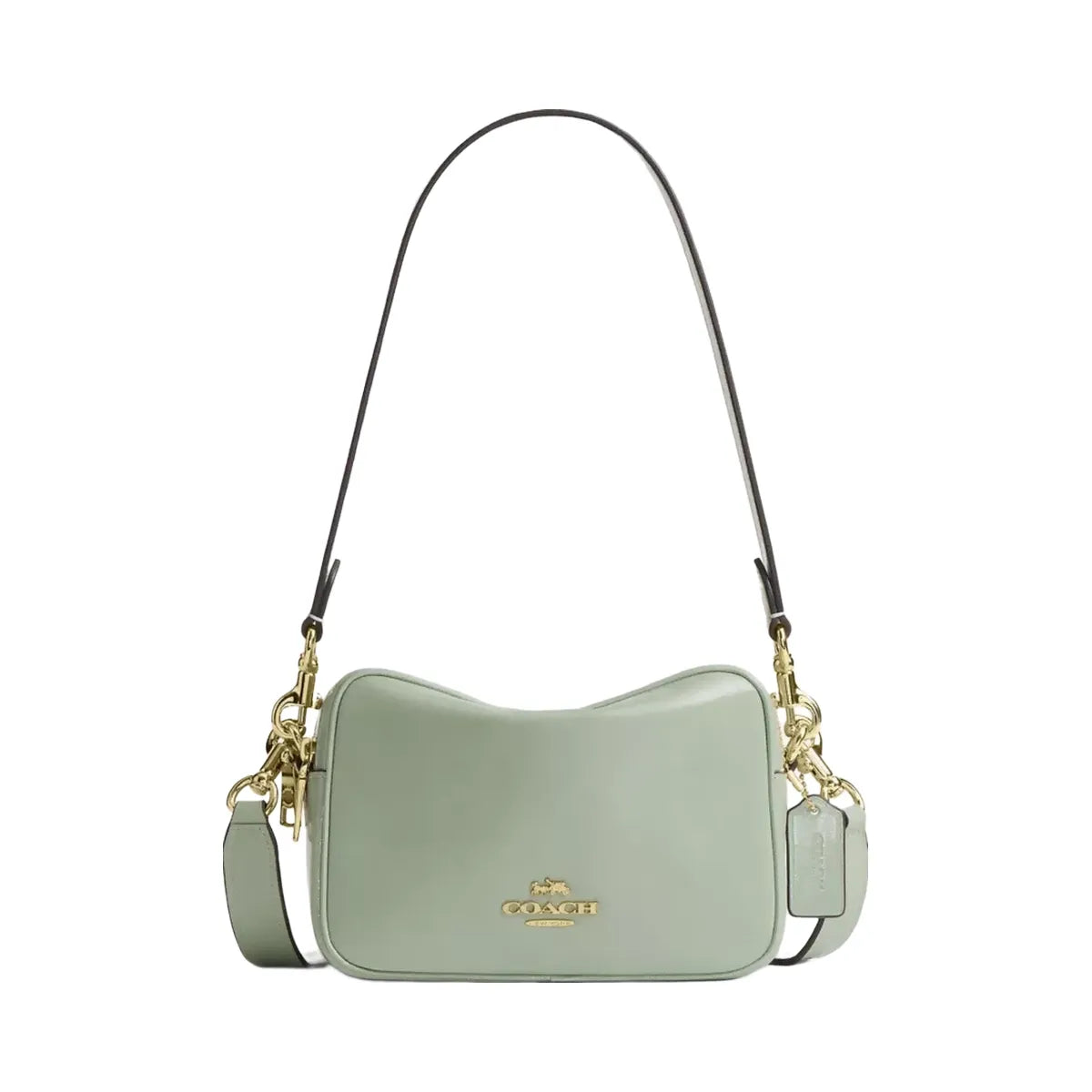 Coach Mini Carey Crossbody Bag in Gold Light Pistachio