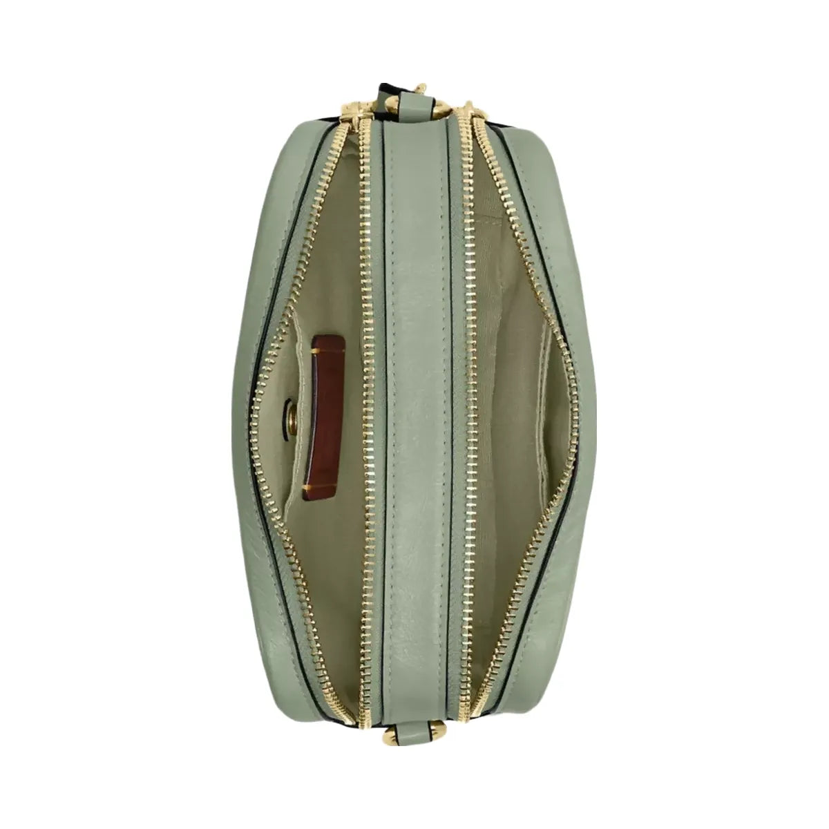 Coach Mini Carey Crossbody Bag in Gold Light Pistachio
