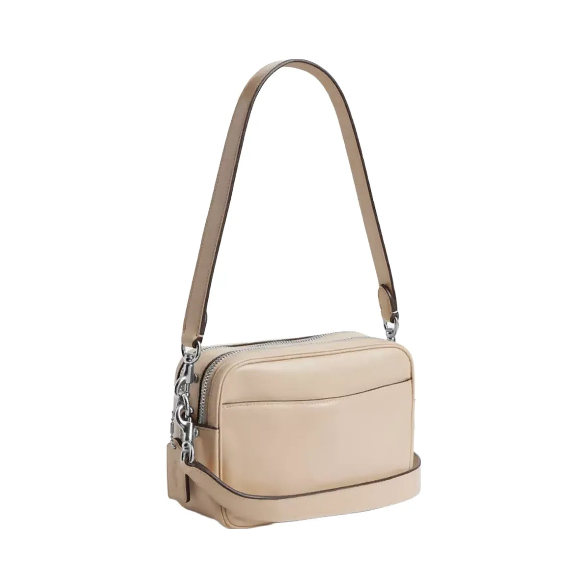 Coach Mini Carey Crossbody Bag in Silver Ivory