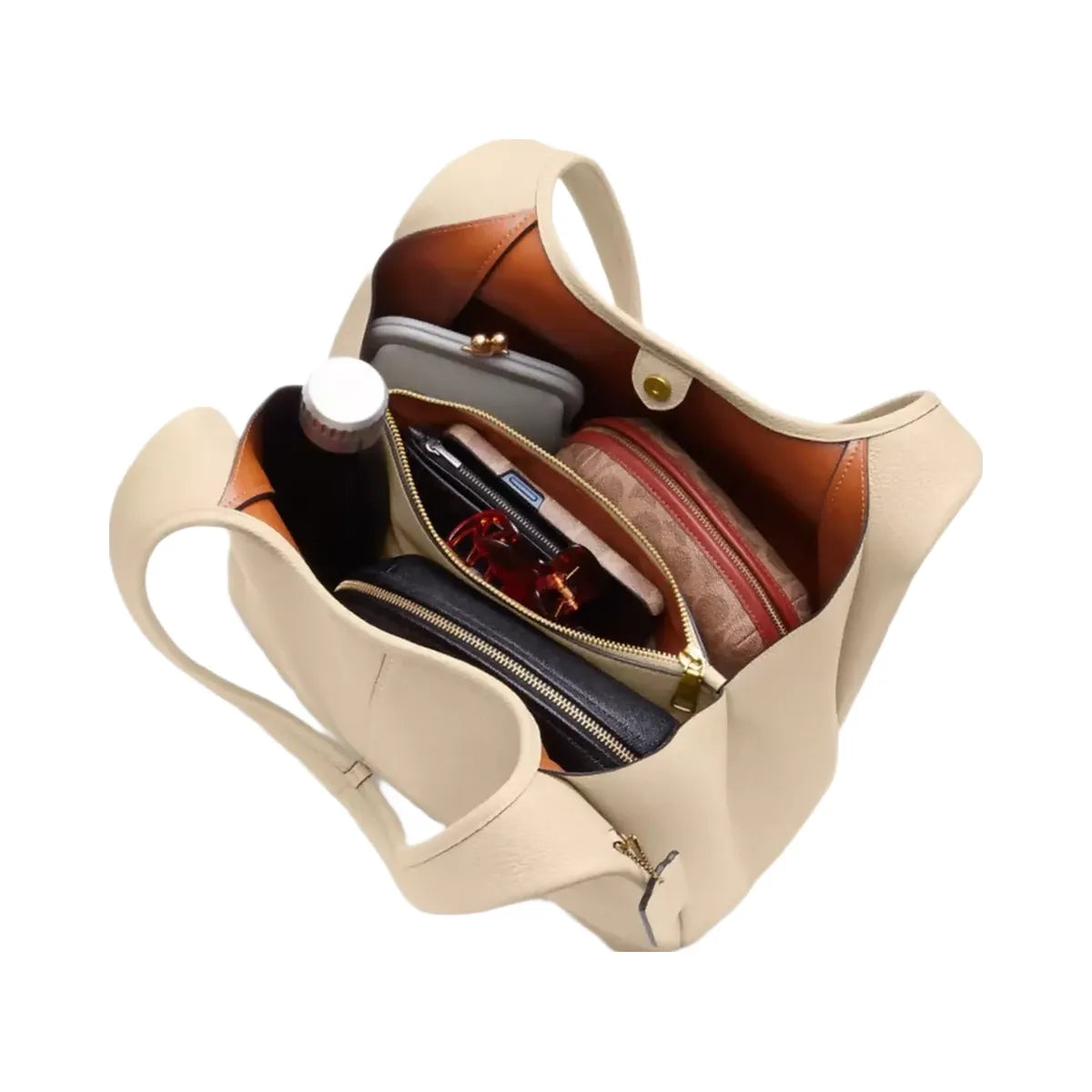 Coach Lana Shoulder Bag in Brass Ivory