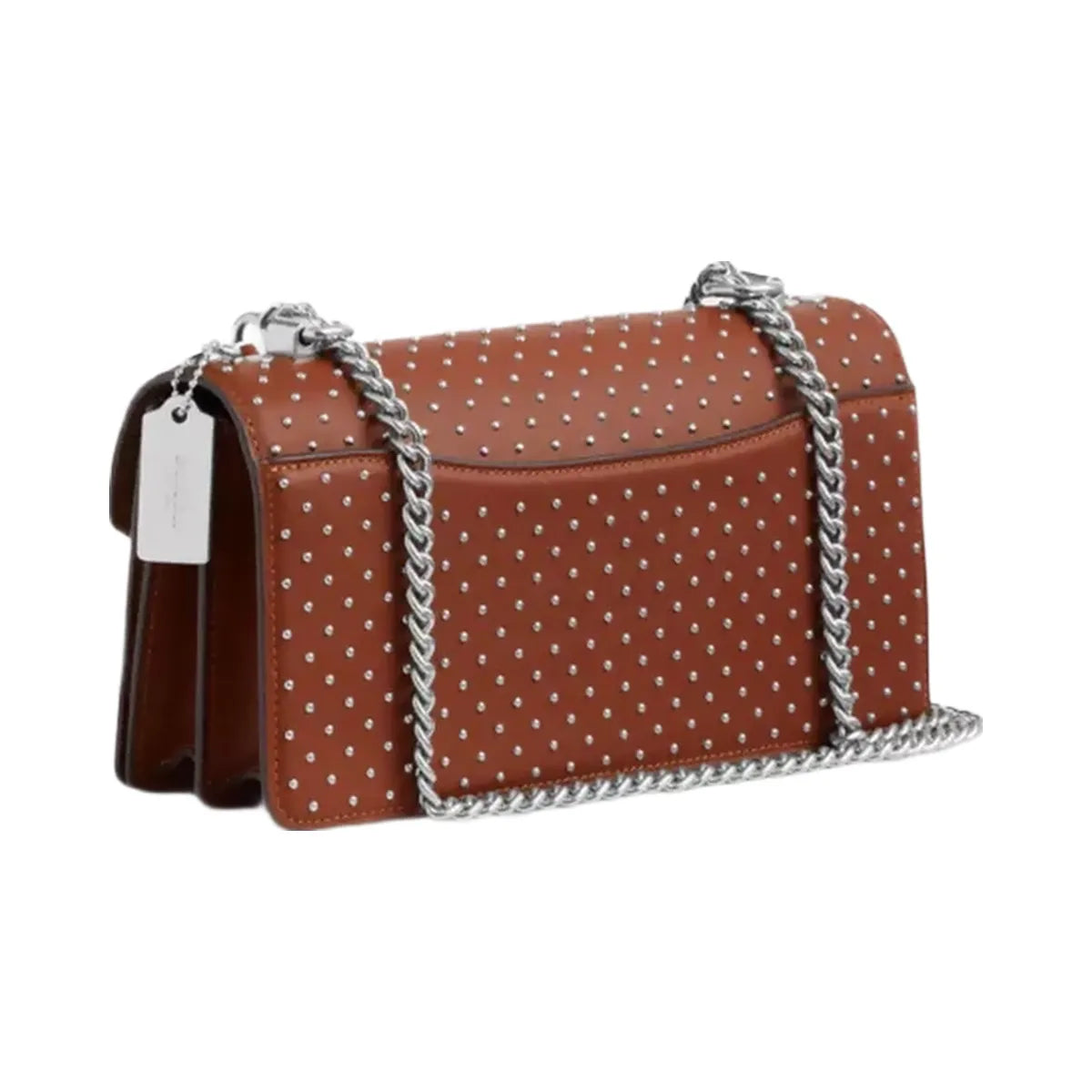 Coach Klare Envelope Crossbody Bag With Rivets in Silver Pecan