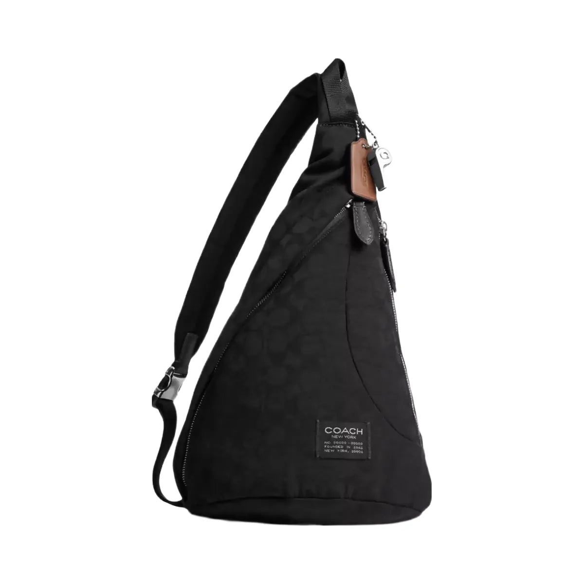 Coach Lachlan Sling In Signature Nylon in Black
