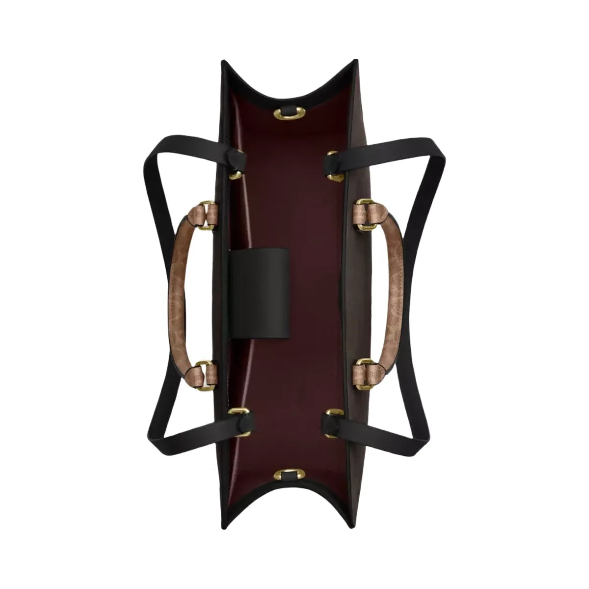 Coach Maggie Tote Bag In Blocked Signature Canvas in Gold Walnut Tan