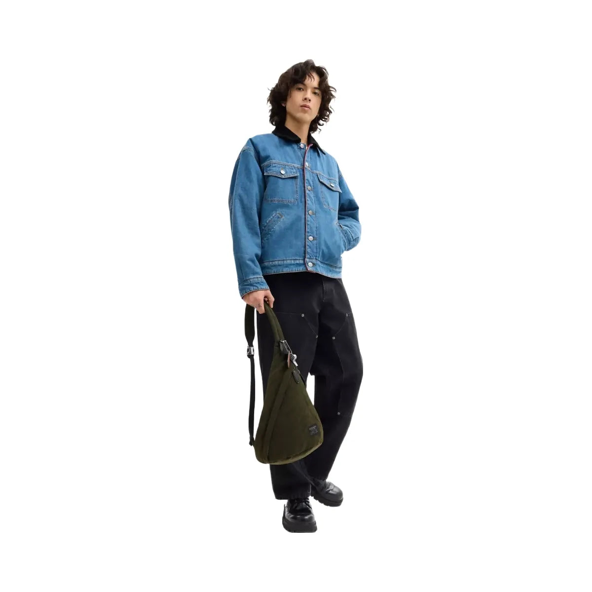 Coach Lachlan Sling In Signature Nylon in Dark Moss