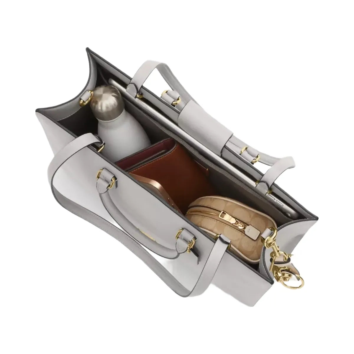 Coach Maggie Tote Bag in Gold Dove Grey