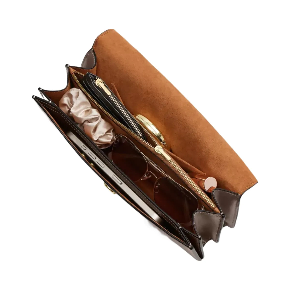 Coach Klare Envelope Crossbody Bag in Gold Dark Stone