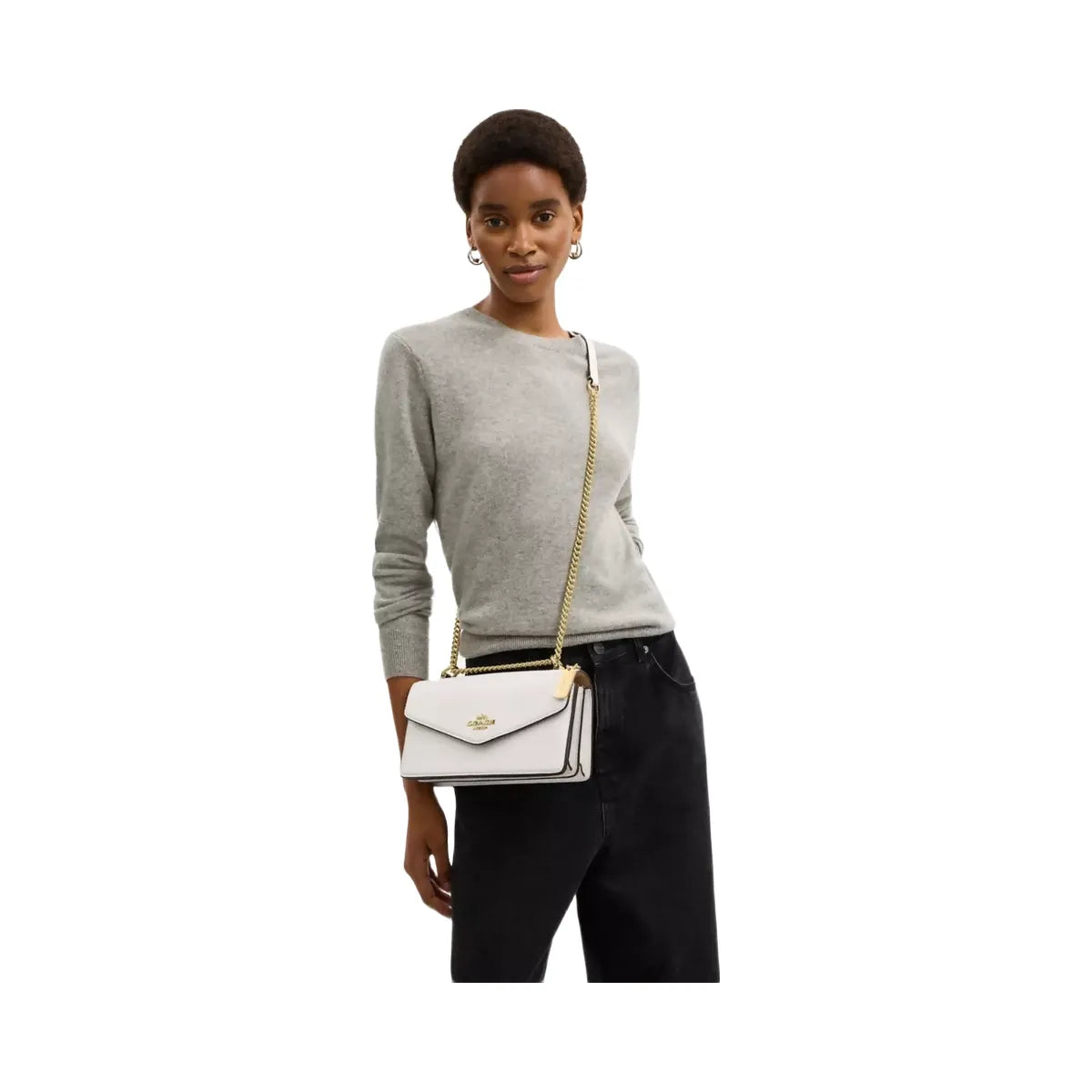 Coach Klare Envelope Crossbody Bag in Gold Chalk