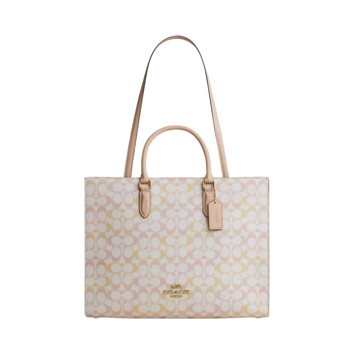 Coach Maggie Tote Bag In Signature Canvas in Im Chalk Pink