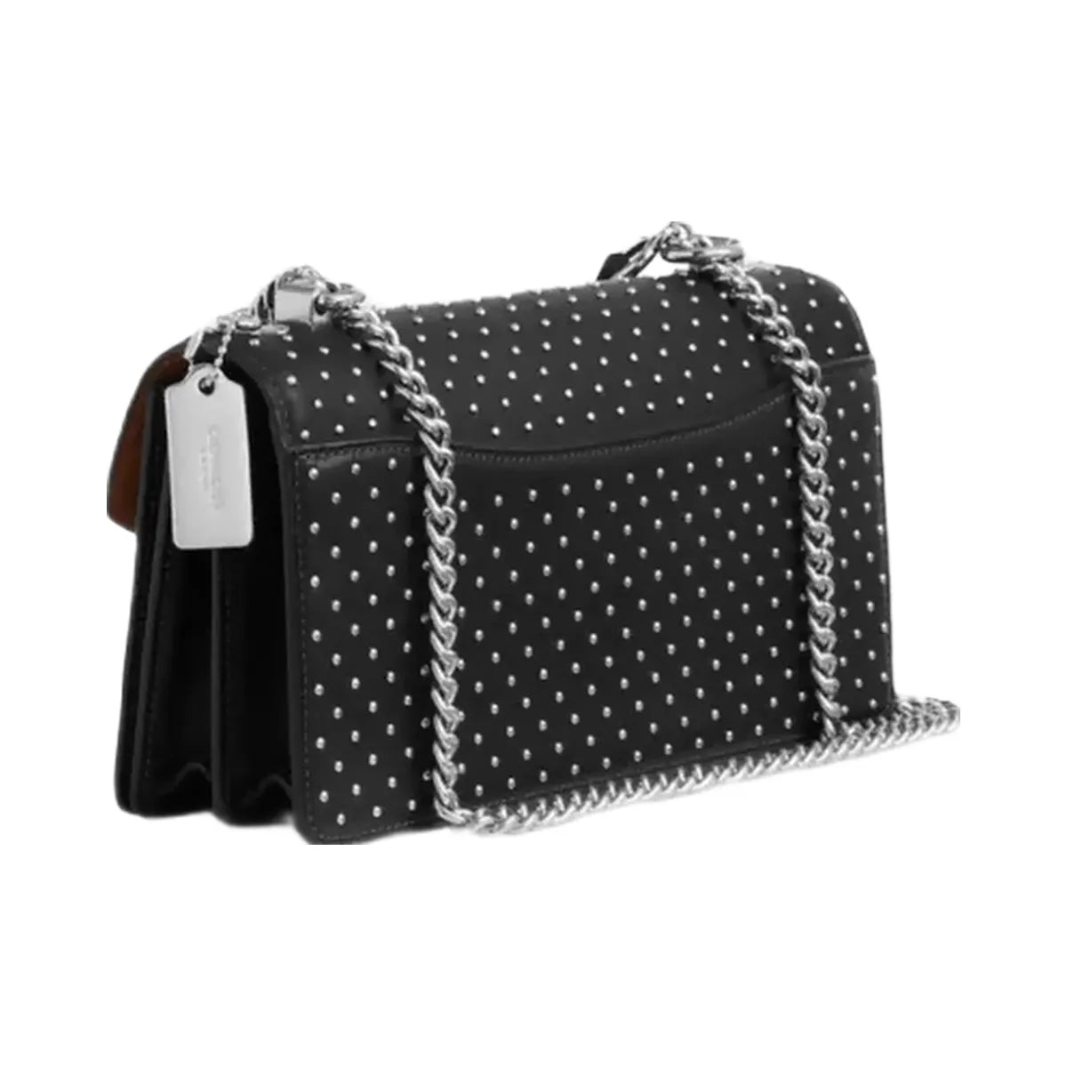 Coach Klare Envelope Crossbody Bag With Rivets in Silver Black