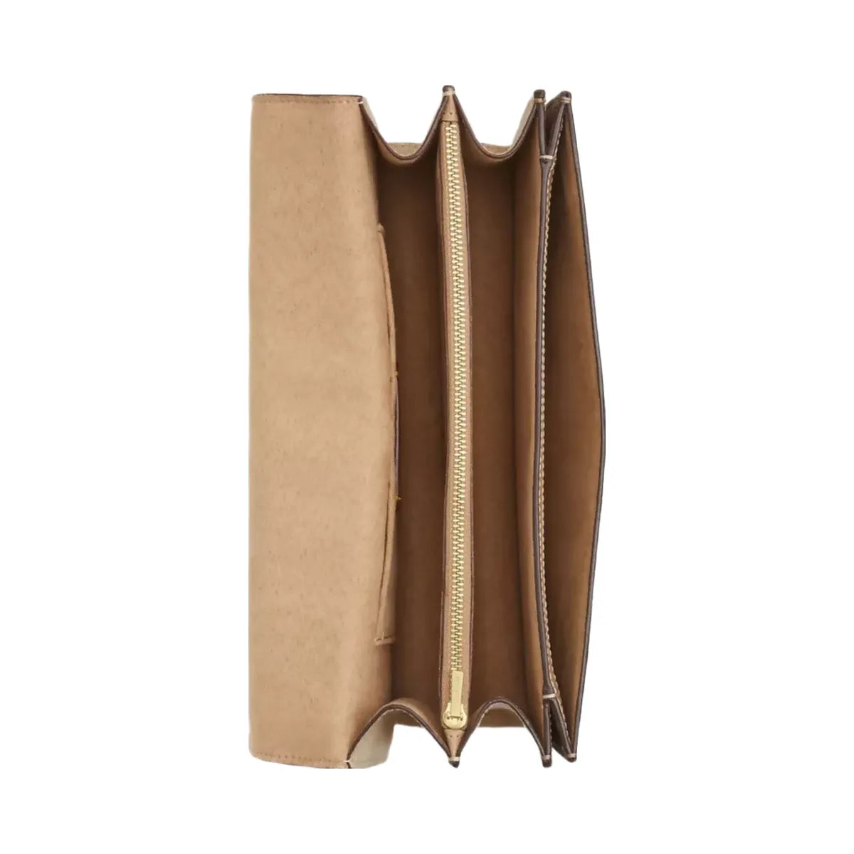 Coach Klare Envelope Crossbody Bag In Blocked Signature Canvas in Gold Sand Tan