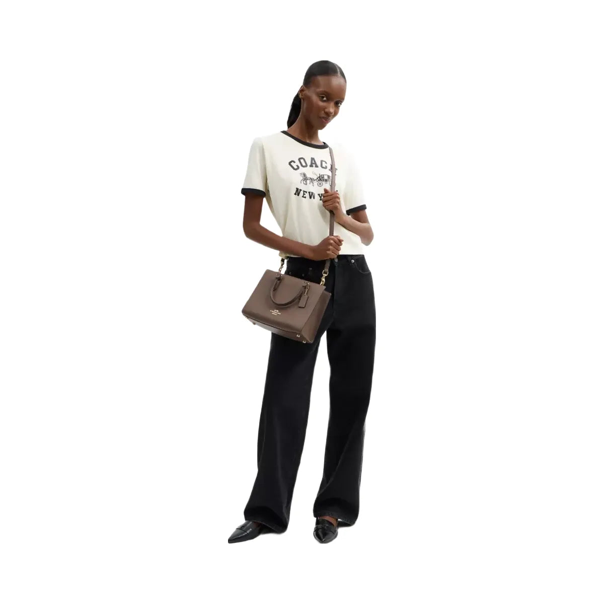 Coach Maggie Small Tote Bag in Gold Dark Stone