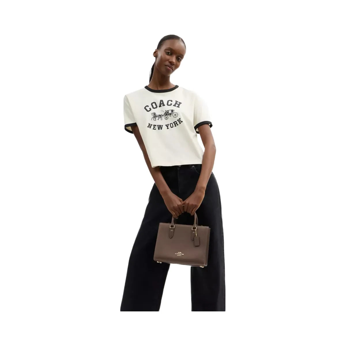 Coach Maggie Small Tote Bag in Gold Dark Stone