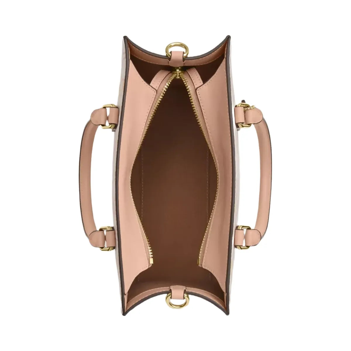 Coach Maggie Small Tote Bag In Signature Canvas in Gold Chalk Pink