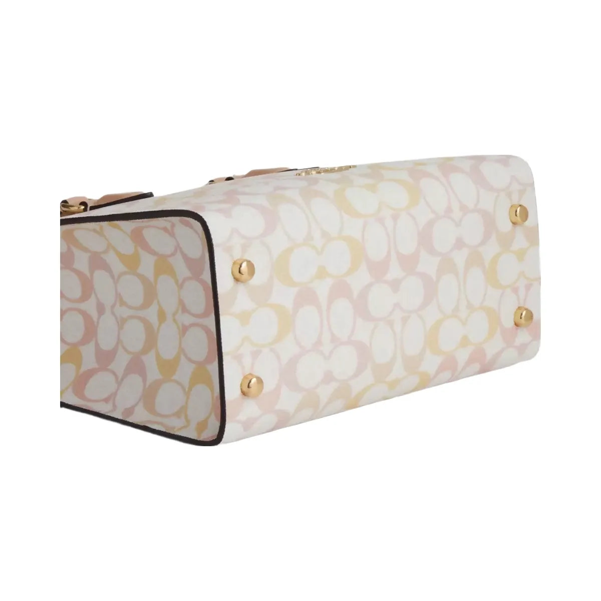 Coach Maggie Small Tote Bag In Signature Canvas in Gold Chalk Pink