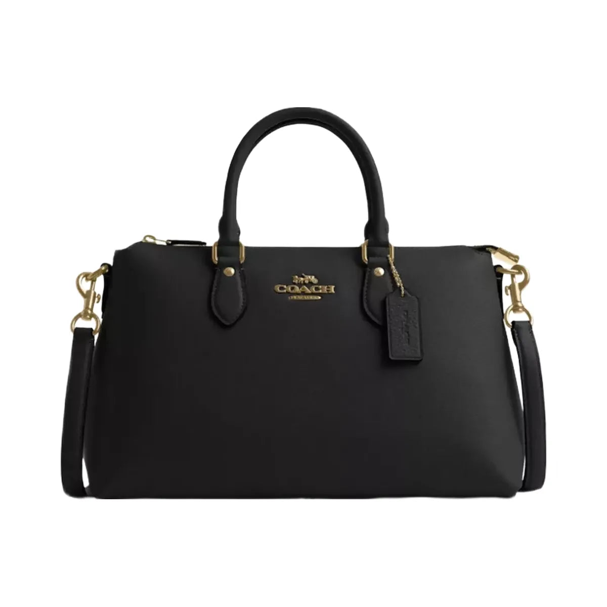 Coach Georgia Satchel Bag in Gold Black