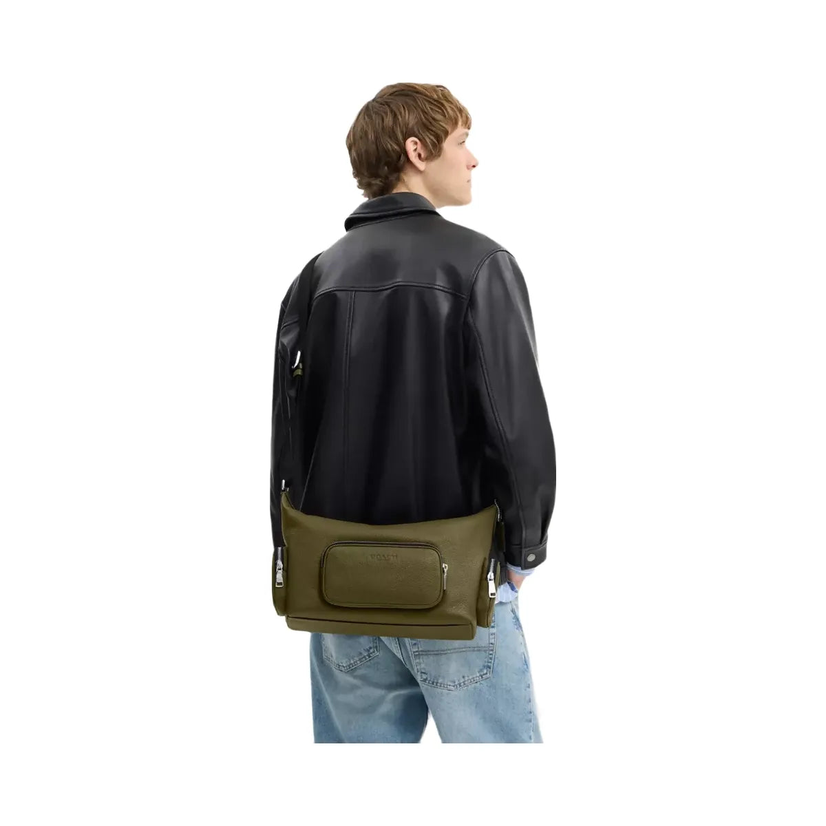 Coach Finn Crossbody Bag With Pockets in Silver Olive