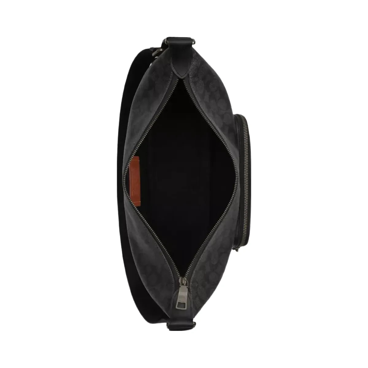 Coach Finn Crossbody Bag With Pockets In Signature Canvas in Gunmetal Charcoal Black