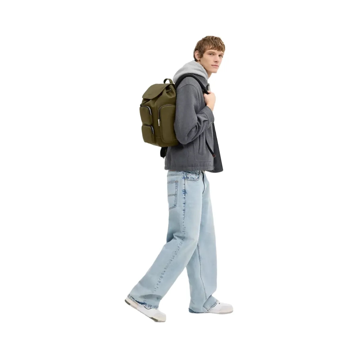 Coach Finn Backpack in Silver Olive
