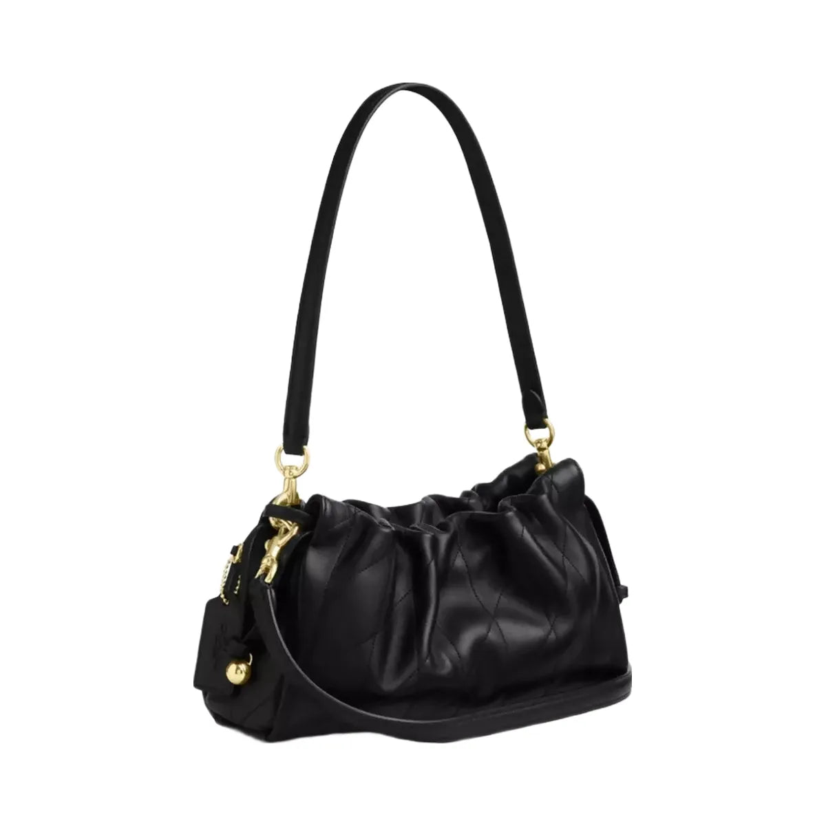 Coach Faye Shoulder Bag With Quilting in Gold Black