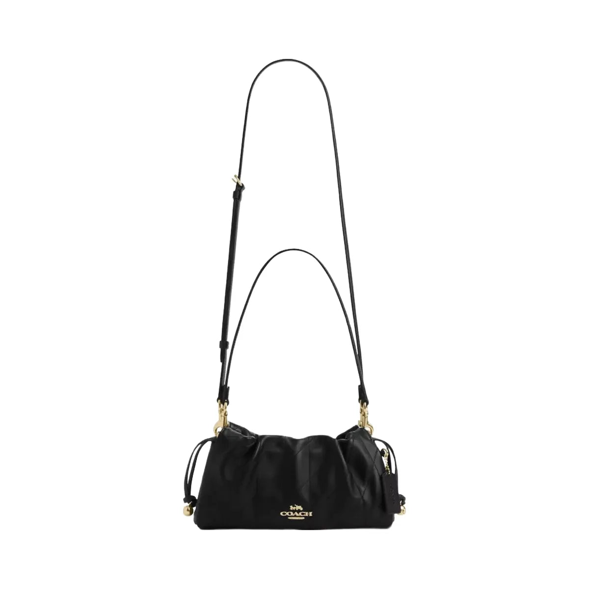 Coach Faye Shoulder Bag With Quilting in Gold Black
